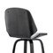 Armen Living Arabela 26" Gray Faux Leather and Black Wood Swivel Bar Stool LCAABABLGR26 - alternate 5